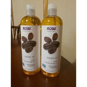 Lot Of 2 New NOW Solutions Moisturizing Jojoba Oil -‎ 16 oz. Each | Exp 03/2028